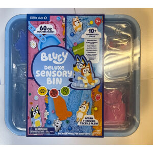 Bluey Heeler Deluxe Sensory Bin - 60oz of Moldable Sand and 10 Sensory Tools